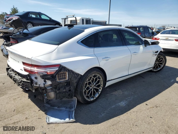2021 Genesis G80 2.5T with VIN KMTGB4SC5MU046138, listed as a Copart auction lot 47270694 with 36,113 mi miles. Bid and sale history available at carsss.com. Image 3.
