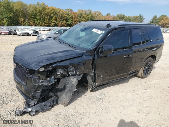 2023 Cadillac Escalade 4WD Sport Platinum with VIN 1GYS4GKL8PR557610, listed as a Copart auction lot 77876244 with 20,228 mi miles and Salvage Title. Bid and sale history available at carsss.com. Image 1.