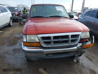 1998 Ford Ranger XLT with VIN 1FTYR11X7WPB02860, listed as a IAAI auction lot 41714168 with 90,617 mi miles. Bid and sale history available at carsss.com. Image 12.