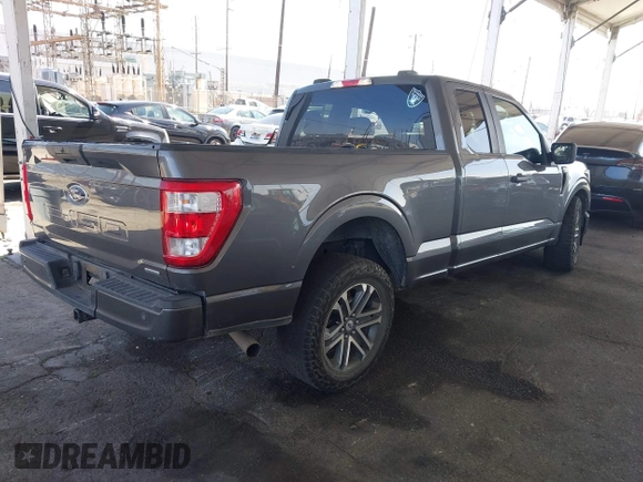 2021 Ford F-150 XL with VIN 1FTEX1CP5MFA52842, listed as a IAAI auction lot 42520858 with 107,873 mi miles and . Bid and sale history available at DreamBid. Image 4.