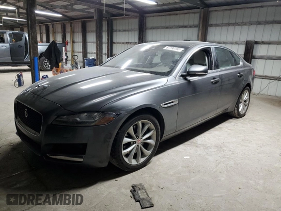 2017 Jaguar XF with VIN SAJBJ4BN3HCY42655, listed as a Copart auction lot 87798165 with 80,700 mi miles and Salvage Title. Bid and sale history available at DreamBid. Image 1.