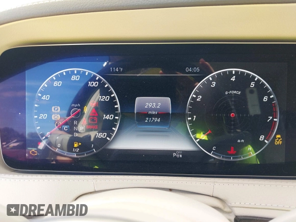2019 Mercedes-Benz S 560 z VIN WDDUG8DB2KA483775, wystawiony jako IAAI lot #41752310 z przebiegiem 21 794 mil mil oraz . Historia ofert i sprzedaży dostępna na DreamBid. Obrazek 7.