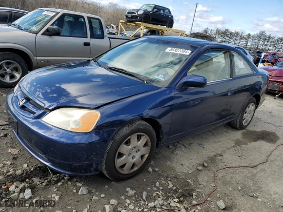 2001 Honda Civic EX with VIN 1HGEM22901L076904, listed as a Copart auction lot 86822364 with 119,978 mi miles and Clean Title. Bid and sale history available at carsss.com. Image 1.
