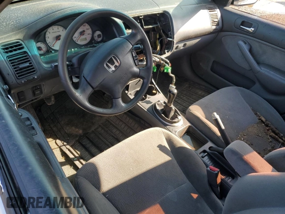 2002 Honda Civic LX with VIN 1HGES15522L074422, listed as a Copart auction lot 52536405 with Not Provided miles and Salvage Title. Bid and sale history available at DreamBid. Image 8.