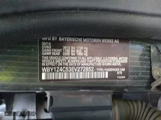 2014 BMW i3 with VIN WBY1Z4C53EV272852, listed as a IAAI auction lot 40131624 with 38,490 mi miles. Bid and sale history available at carsss.com. Image 9.