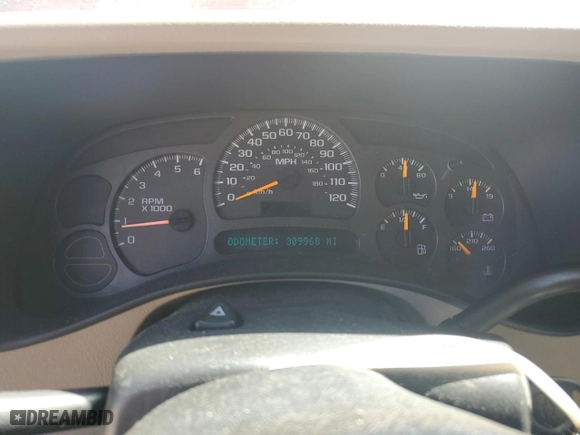 2003 Chevrolet Tahoe LT with VIN 1GNEC13Z93J307802, listed as a Copart auction lot 48327585 with 309,968 mi miles and Salvage Title. Bid and sale history available at carsss.com. Image 9.