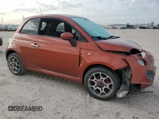 2015 FIAT 500 Sport with VIN 3C3CFFBR5FT648427, listed as a Copart auction lot 53160575 with 139,524 mi miles and Salvage Title. Bid and sale history available at carsss.com. Image 4.