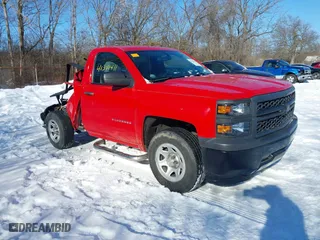 2014 Chevrolet Silverado 1500 Work Truck with VIN 1GCNCPEHXEZ368645, listed as a IAAI auction lot 41341411 with 33,611 mi miles. Bid and sale history available at carsss.com. Image 1.