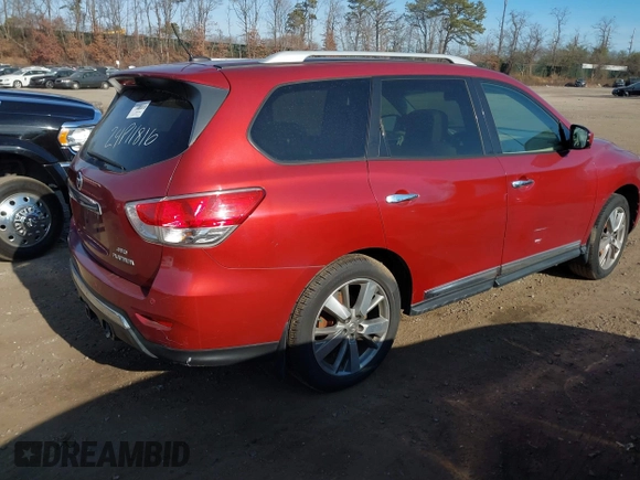2013 Nissan Pathfinder SV with VIN 5N1AR2MM2DC612509, listed as a IAAI auction lot 40997193 with 999,999 mi miles. Bid and sale history available at carsss.com. Image 4.