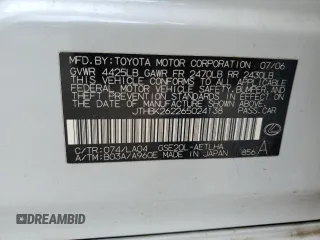 2006 Lexus IS 250 z VIN JTHBK262265024138, wystawiony jako Copart lot #52179695 z przebiegiem 199 509 mil mil oraz Szkody całkowita. Historia ofert i sprzedaży dostępna na DreamBid. Obrazek 14.