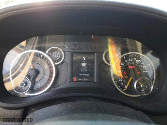 2019 Ram 2500 Big Horn with VIN 3C6UR5JL4KG688961, listed as a Copart auction lot 81998924 with 80,316 mi miles and Salvage Title. Bid and sale history available at carsss.com. Image 9.
