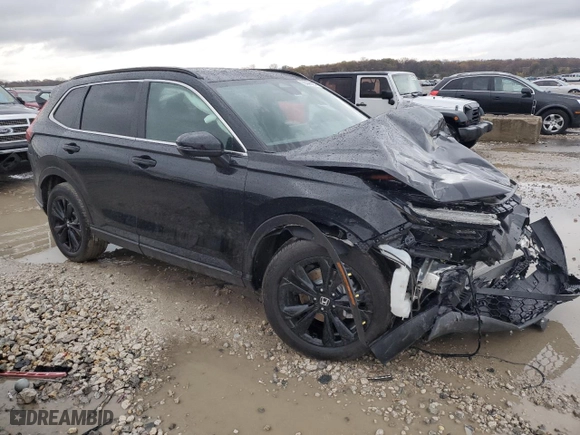 2025 Honda CR-V Hybrid Sport Touring with VIN 5J6RS6H90SL017562, listed as a Copart auction lot 80444924 with 0 mi miles and Salvage Title. Bid and sale history available at carsss.com. Image 4.