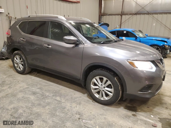 2016 Nissan Rogue S with VIN KNMAT2MV7GP593516, listed as a Copart auction lot 52002465 with 161,782 mi miles and Clean Title. Bid and sale history available at carsss.com. Image 4.