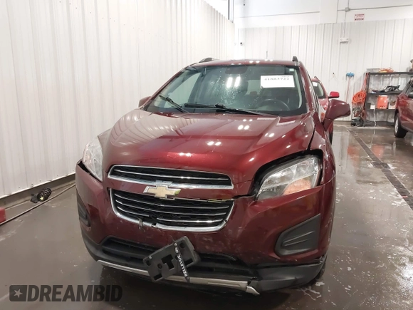 2016 Chevrolet Trax LT with VIN 3GNCJPSB4GL275165, listed as a IAAI auction lot 41883722 with 76,592 mi miles. Bid and sale history available at carsss.com. Image 6.