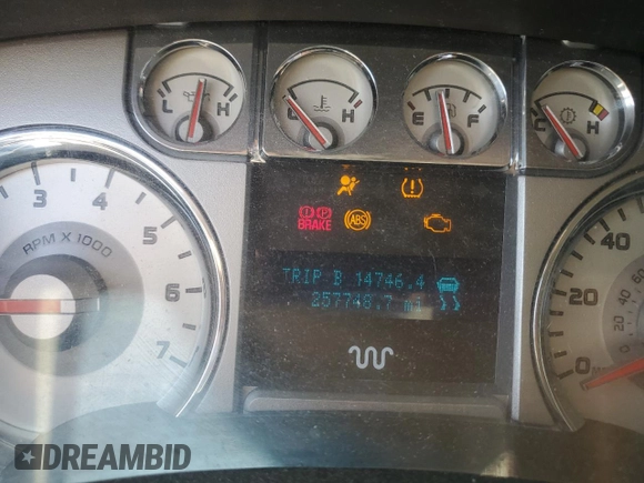 2009 Ford F-150 XL with VIN 1FTPW14VX9KA17124, listed as a Copart auction lot 55144375 with 257,748 mi miles and Salvage title. Bid and sale history available at DreamBid. Image 9.