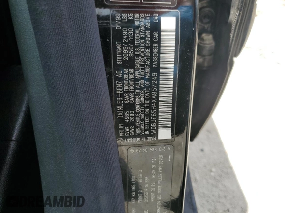 1999 Mercedes-Benz E 320 z VIN WDBJF65H4XA857249, wystawiony jako Copart lot #59337225 z przebiegiem 149 953 mil mil oraz Szkoda całkowita • Salvage title. Historia ofert i sprzedaży dostępna na DreamBid. Obrazek 13.
