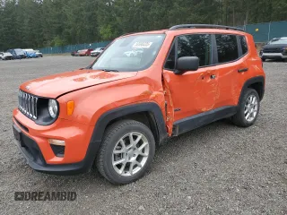 2019 Jeep Renegade Sport with VIN ZACNJBAB7KPK82176, listed as a Copart auction lot 56596035 with 24,386 mi miles and Salvage title. Bid and sale history available at DreamBid. Image 1.