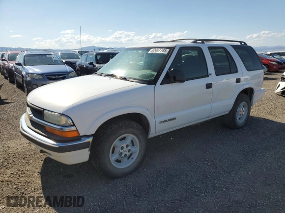 2001 Chevrolet Blazer LT with VIN 1GNDT13W31K225458, listed as a Copart auction lot 62497795 with 186,571 mi miles and Clean title. Bid and sale history available at DreamBid. Image 1.