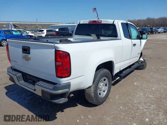 2019 Chevrolet Colorado 2WD Work Truck with VIN 1GCHSBEA3K1288703, listed as a IAAI auction lot 41975382 with 109,535 mi miles and . Bid and sale history available at DreamBid. Image 4.