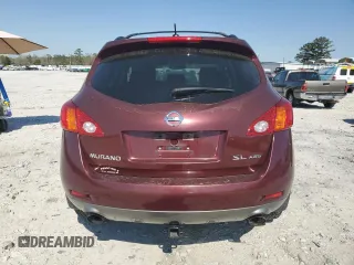 2009 Nissan Murano S with VIN JN8AZ18W89W104047, listed as a Copart auction lot 50977575 with 166,442 mi miles and Salvage Title. Bid and sale history available at carsss.com. Image 6.