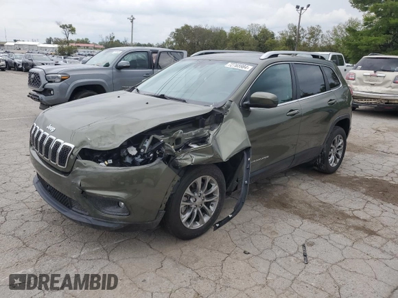 2021 Jeep Cherokee Latitude Lux with VIN 1C4PJLMNXMD144236, listed as a Copart auction lot 75487924 with 30,865 mi miles and Salvage Title. Bid and sale history available at carsss.com. Image 1.