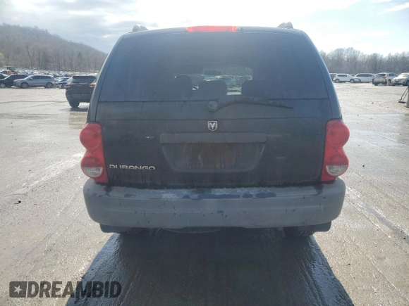 2006 Dodge Durango SXT with VIN 1D4HB38NX6F107225, listed as a Copart auction lot 49965475 with 105,577 mi miles and Salvage title. Bid and sale history available at DreamBid. Image 6.
