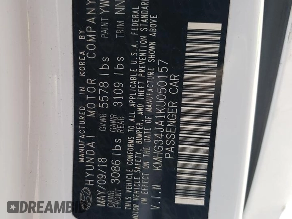 2019 Genesis G90 Premium z VIN KMHG34JA1KU050157, wystawiony jako Copart lot #87208564 z przebiegiem 75 972 mil mil oraz Szkoda całkowita • Salvage title. Historia ofert i sprzedaży dostępna na DreamBid. Obrazek 15.