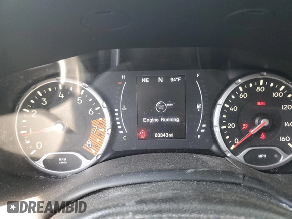 2020 Jeep Renegade Sport with VIN ZACNJAAB1LPL34994, listed as a Copart auction lot 55270595 with 63,343 mi miles and Clean title. Bid and sale history available at DreamBid. Image 9.