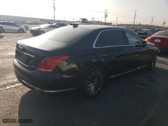 2017 Genesis G90 3.3T Premium with VIN KMHG34JA7HU023280, listed as a Copart auction lot 75899924 with 122,269 mi miles and Salvage Title. Bid and sale history available at carsss.com. Image 3.
