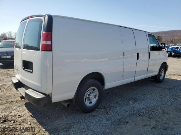 2018 Chevrolet Express Cargo Van with VIN 1GCWGBFG7J1343714, listed as a Copart auction lot 47981295 with 80,621 mi miles and Salvage Title. Bid and sale history available at carsss.com. Image 3.