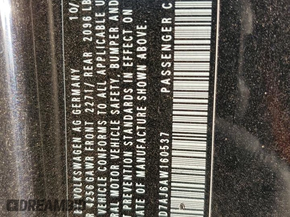2010 Volkswagen GTI с VIN WVWED7AJ6AW160537, выставлен на аукционе Copart как лот 88167435 с пробегом 81 160 миль миль и Списание • Salvage title. История ставок и продаж доступна на DreamBid. Изображение 13.