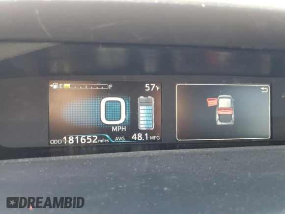 2018 Toyota Prius Two with VIN JTDKARFU9J3549796, listed as a Copart auction lot 88170955 with 181,652 mi miles and Salvage Title. Bid and sale history available at DreamBid. Image 9.