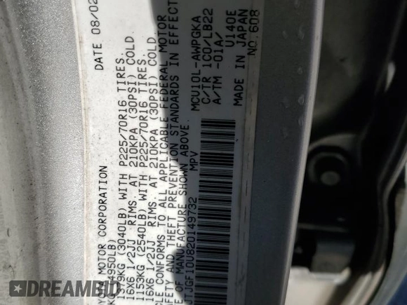 2002 Lexus RX 300 with VIN JTJGF10U820149732, listed as a Copart auction lot 81187564 with 0 mi miles and Salvage Title. Bid and sale history available at carsss.com. Image 13.