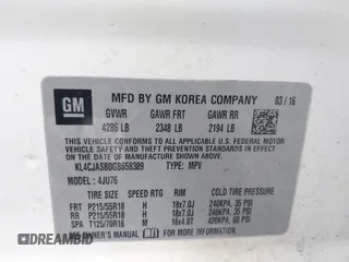 2016 Buick Encore with VIN KL4CJASB0GB658389, listed as a IAAI auction lot 41708711 with 62,001 mi miles and . Bid and sale history available at DreamBid. Image 9.