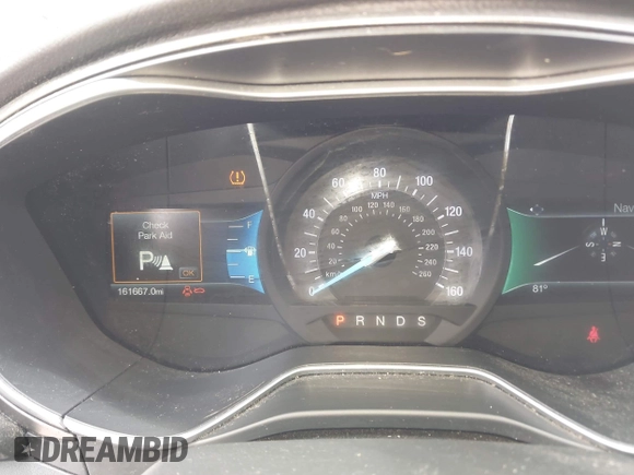 2017 Ford Fusion SE with VIN 3FA6P0H91HR194838, listed as a IAAI auction lot 42041157 with 161,667 mi miles and . Bid and sale history available at DreamBid. Image 7.