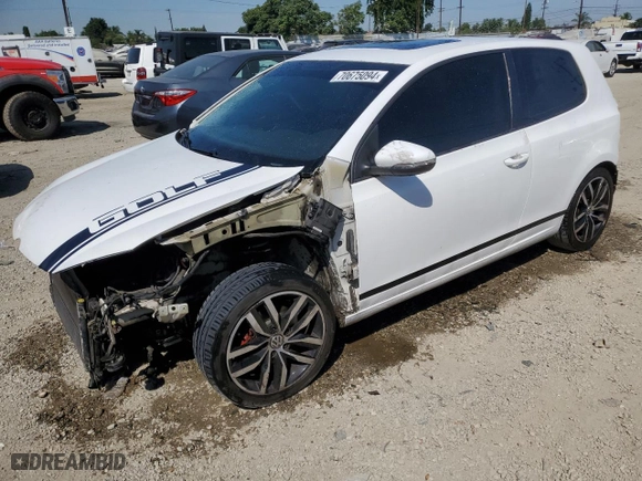 2010 Volkswagen Golf with VIN WVWBB7AJ3AW126192, listed as a Copart auction lot 70675094 with 148,588 mi miles and Salvage Title. Bid and sale history available at carsss.com. Image 1.