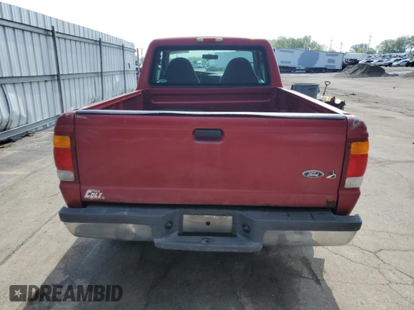 1999 Ford Ranger XL with VIN 1FTYR14V2XPB56627, listed as a Copart auction lot 57036435 with 215,050 mi miles and Salvage title. Bid and sale history available at DreamBid. Image 6.