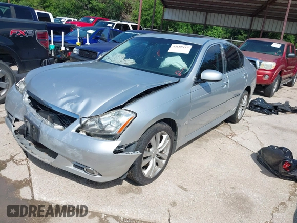 2008 Infiniti M with VIN JNKAY01F38M655160, listed as a IAAI auction lot 42188437 with 154,995 mi miles. Bid and sale history available at carsss.com. Image 2.