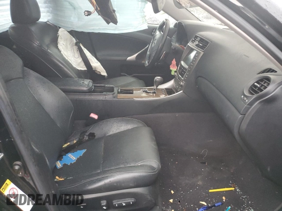 2010 Lexus IS 350 with VIN JTHBE5C27A5023928, listed as a Copart auction lot 53799825 with Not Provided miles and Salvage Title. Bid and sale history available at DreamBid. Image 7.