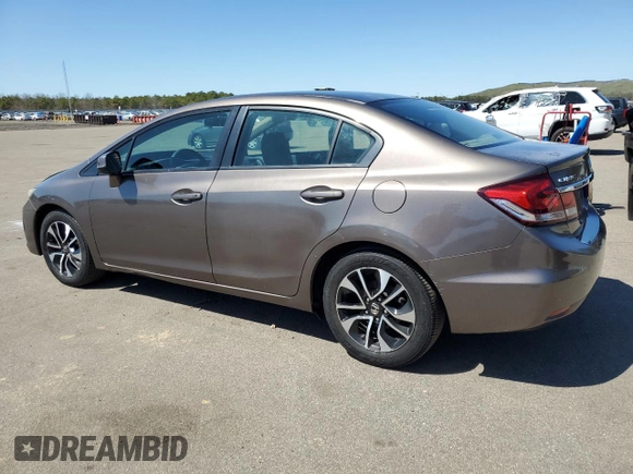 2013 Honda Civic EX with VIN 2HGFB2F8XDH506211, listed as a Copart auction lot 53776415 with 70,290 mi miles and Salvage Title. Bid and sale history available at DreamBid. Image 2.