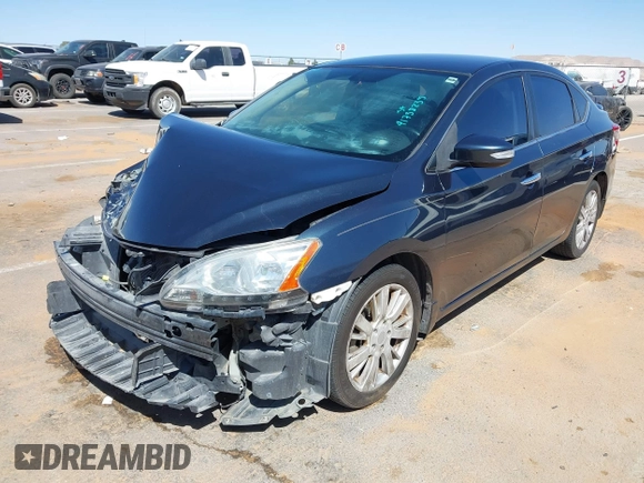 2015 Nissan Sentra S with VIN 3N1AB7AP8FY324463, listed as a IAAI auction lot 41738235 with 159,024 mi miles. Bid and sale history available at carsss.com. Image 2.
