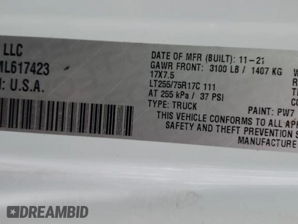 2021 Jeep Gladiator Sport S with VIN 1C6HJTAG9ML617423, listed as a Copart auction lot 56595205 with 13,250 mi miles and Salvage title. Bid and sale history available at DreamBid. Image 13.