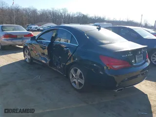 2015 Mercedes-Benz CLA-Class CLA 250 with VIN WDDSJ4GB9FN172842, listed as a IAAI auction lot 41651843 with 118,157 mi miles. Bid and sale history available at carsss.com. Image 3.
