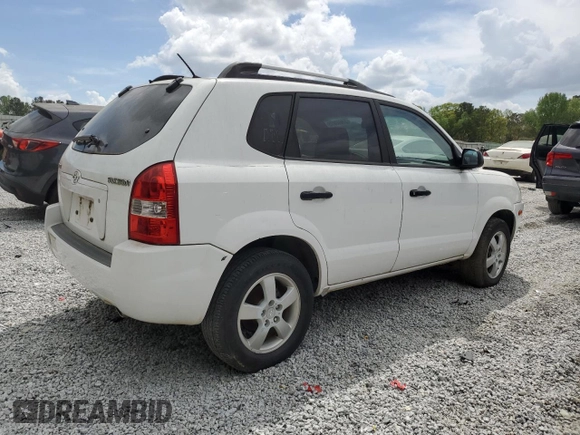 2007 Hyundai Tucson GLS with VIN KM8JM12B67U617088, listed as a Copart auction lot 51600075 with 155,444 mi miles and Clean Title. Bid and sale history available at carsss.com. Image 3.