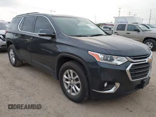 2019 Chevrolet Traverse LT Cloth z VIN 1GNERGKW8KJ277957, wystawiony jako IAAI lot #42134388 z przebiegiem 92 958 mil mil oraz . Historia ofert i sprzedaży dostępna na DreamBid. Obrazek 1.