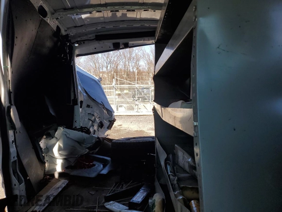 2023 Ford Transit Cargo with VIN 1FTBR1C88PKB19760, listed as a Copart auction lot 49689595 with 40,928 mi miles and Salvage Title. Bid and sale history available at DreamBid. Image 10.