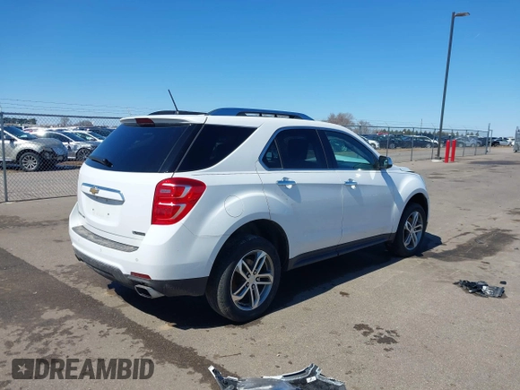2017 Chevrolet Equinox Premier with VIN 2GNFLGE3XH6252961, listed as a IAAI auction lot 41923489 with 95,873 mi miles. Bid and sale history available at carsss.com. Image 4.