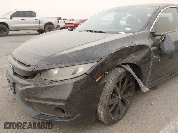 2019 Honda Civic Sedan Sport with VIN 19XFC2F85KE007482, listed as a IAAI auction lot 41545624 with 86,327 mi miles. Bid and sale history available at carsss.com. Image 6.