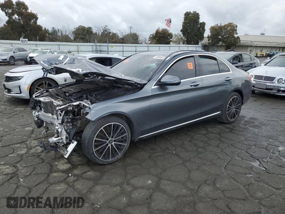 2020 Mercedes-Benz C 300 with VIN W1KWF8DB5LR599664, listed as a Copart auction lot 44946155 with 71,311 mi miles and Salvage Title. Bid and sale history available at DreamBid. Image 1.