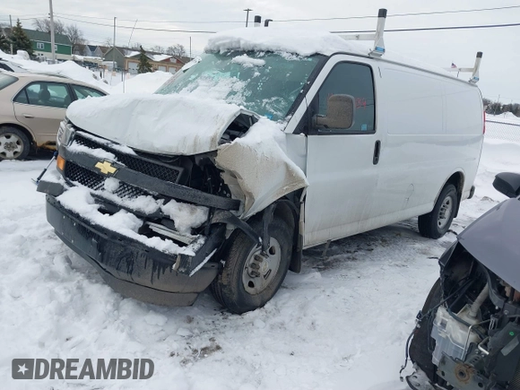 2021 Chevrolet Express Cargo with VIN 1GCWGAF70M1311573, listed as a IAAI auction lot 41619239 with 46,728 mi miles and . Bid and sale history available at DreamBid. Image 17.